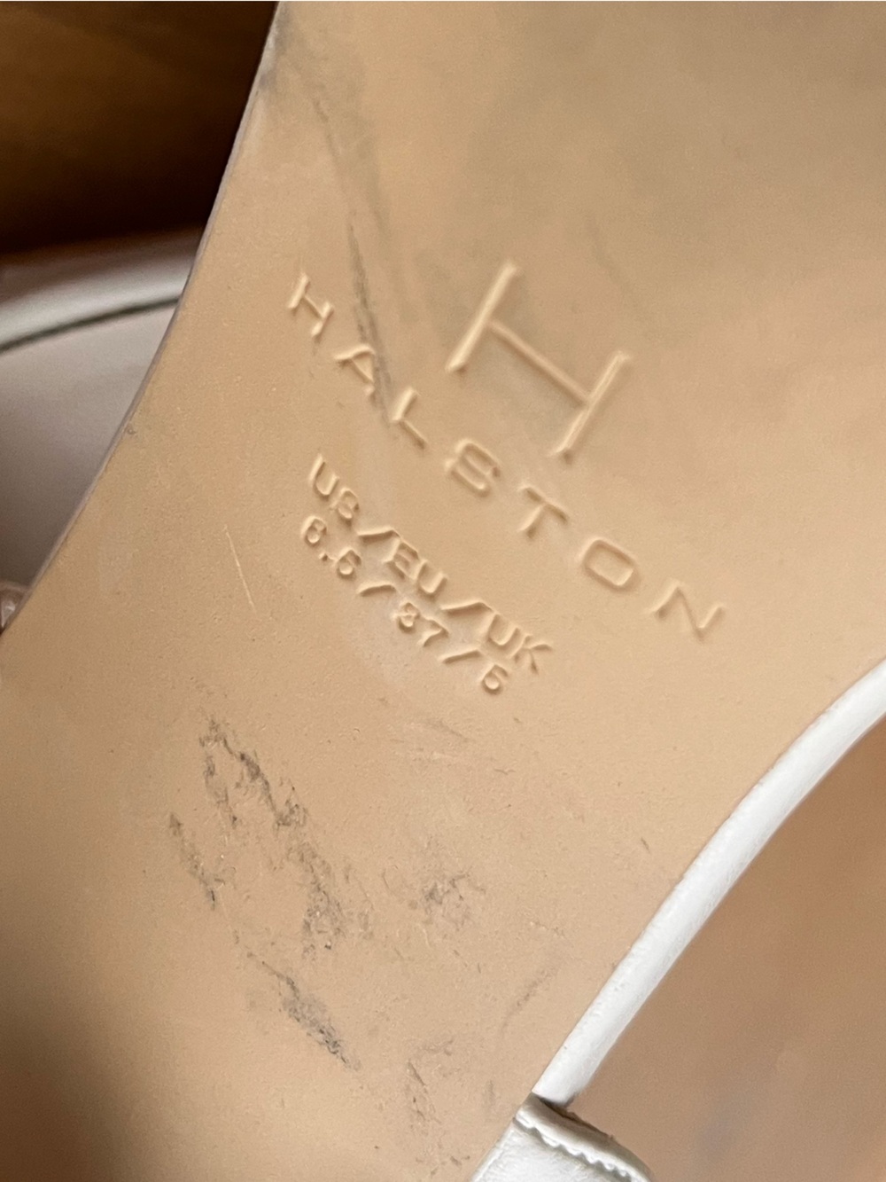 Halston Heritage Cream Multi-Strap Slingback Heels - Picture 6 of 6